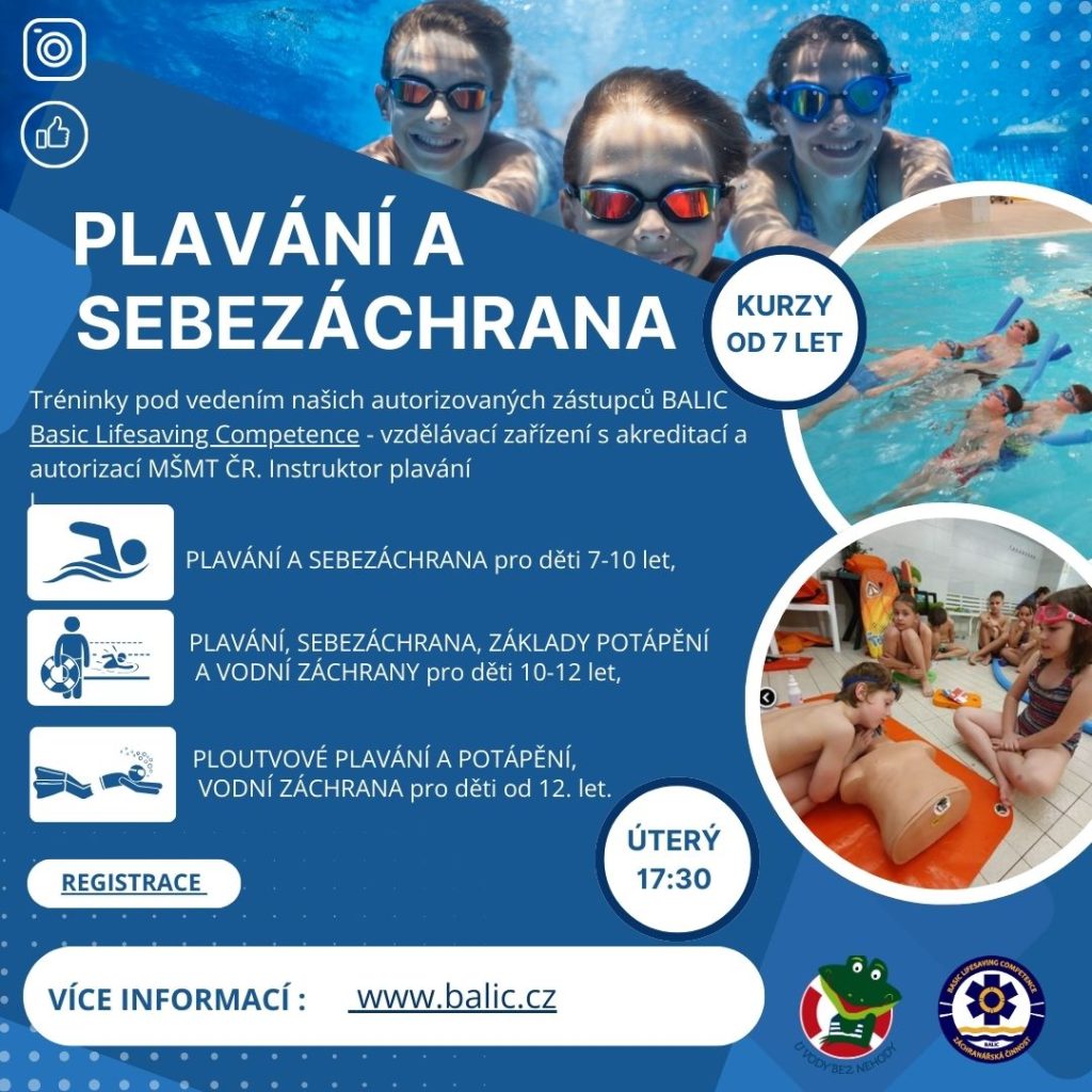 Plavání a sebezáchrana pro děti od 7 let